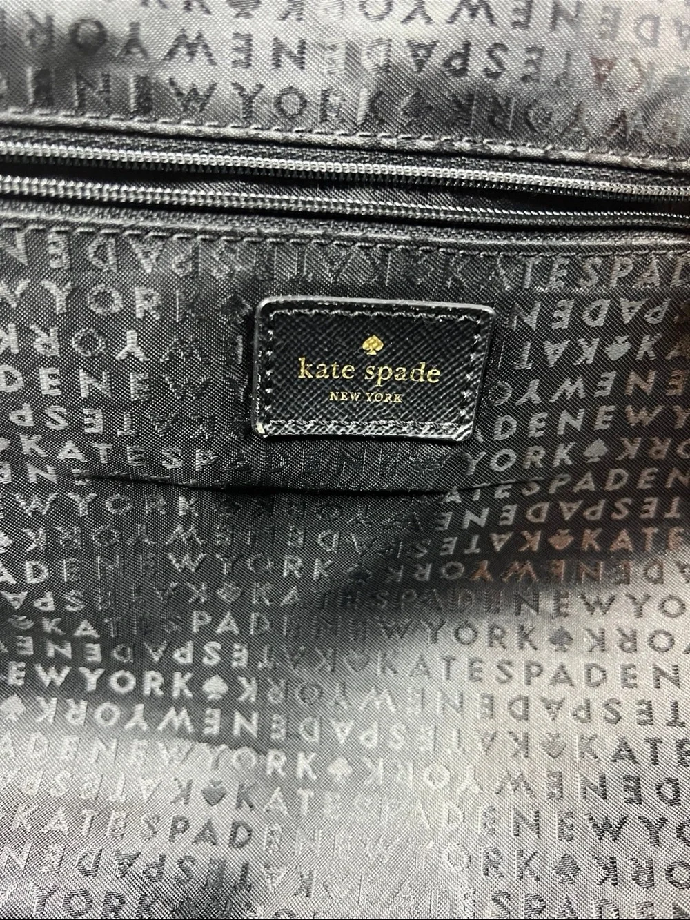 kate spade black nylon tote with top handles